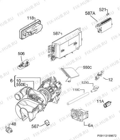 Взрыв-схема посудомоечной машины Zanussi ZDT22002FA - Схема узла Electrical equipment 268